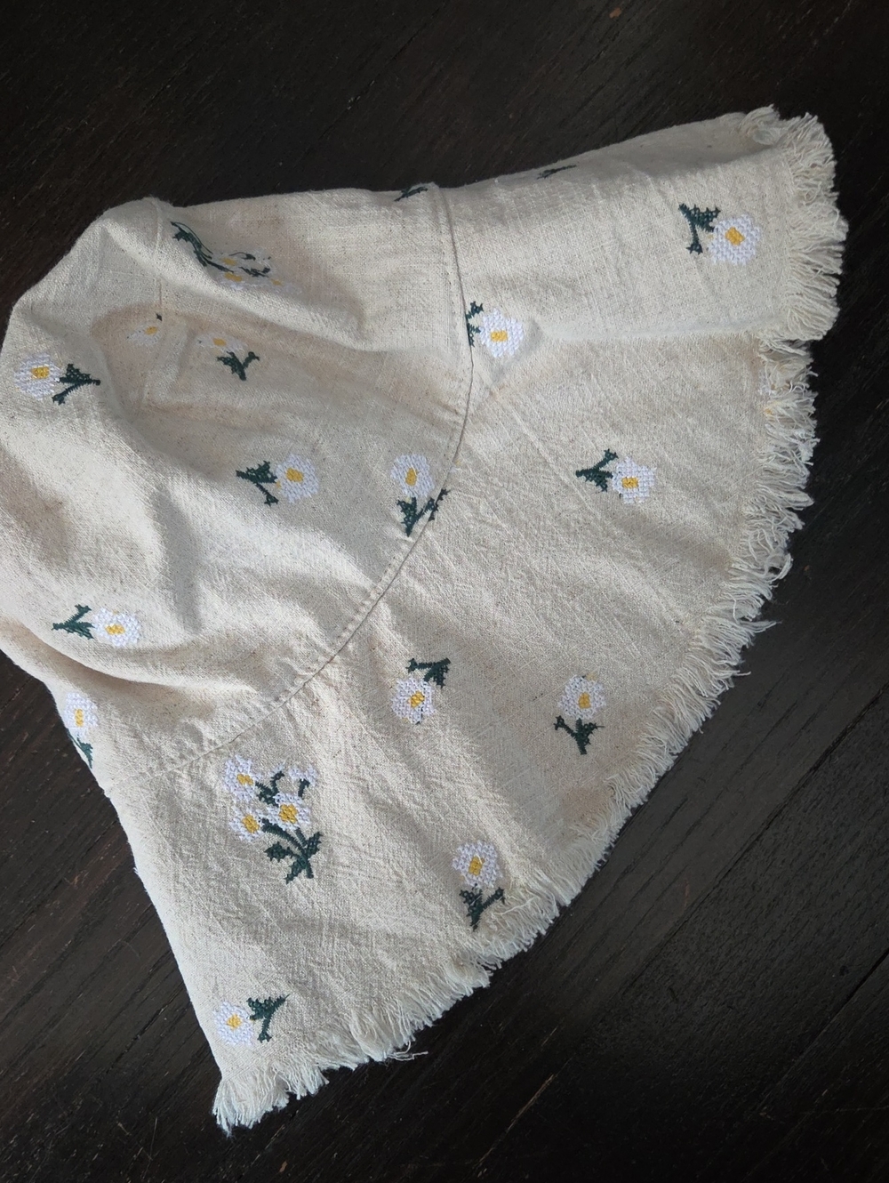 Zara Cream Floral Embroidered Skirt